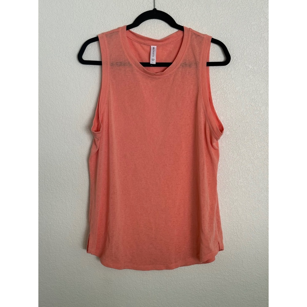 Athleta Breezy Tank Coral Orange Sleeveless Workout Top Large